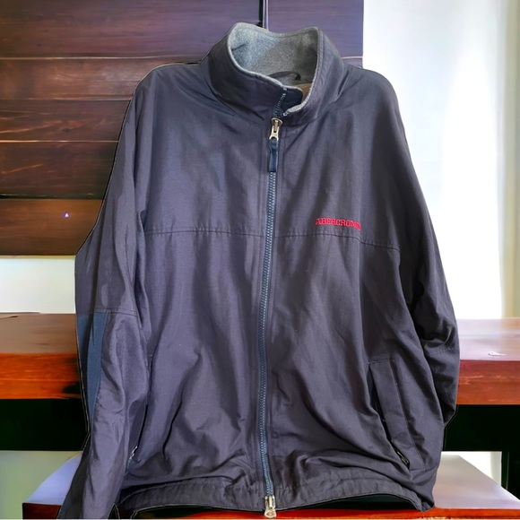Abercrombie & Fitch performance Coat, Navy, men’s Sz large Jacket Winter‎ EUC - Picture 1 of 8